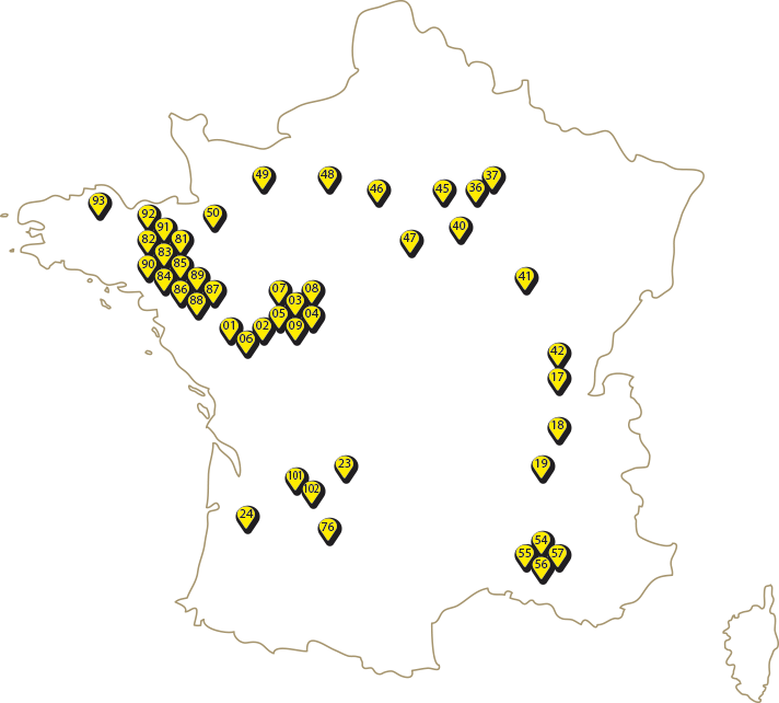 Carte des randonnées en France