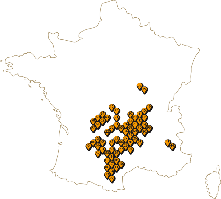 Carte des randonnées en France